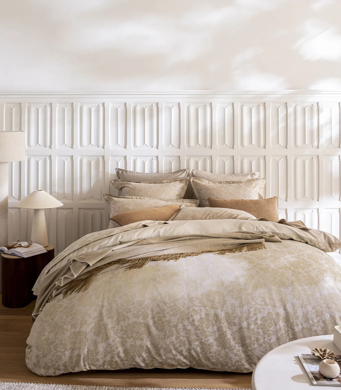 Mémoire - Effen kussensloop in katoenen jacquard