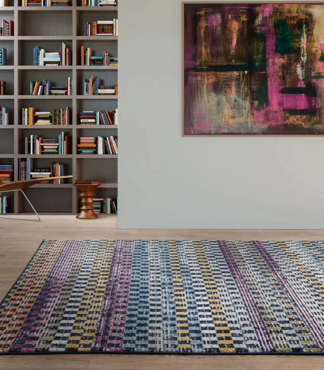 Modern platgeweven tapijt CHESS