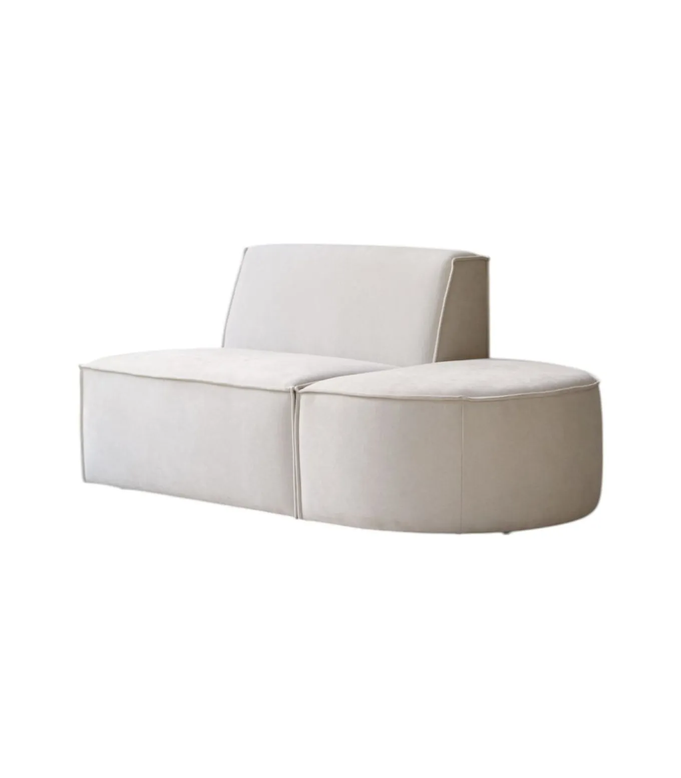 Modulaire loungefauteuil Dario in beige stof