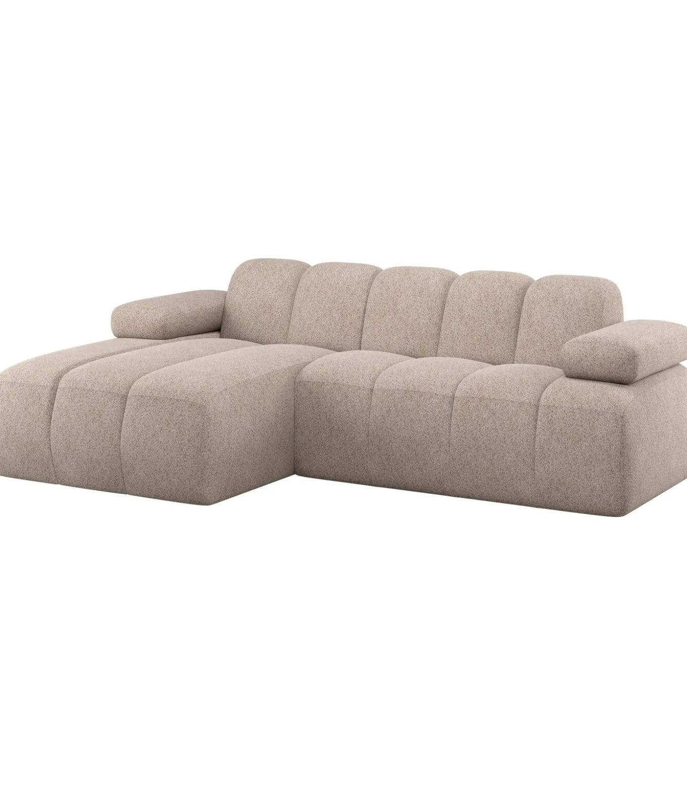 Mojo Chaise Longue Bank Links - Wollig - Donkerzand