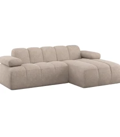 Mojo Chaise Longue Bank Rechts - Wollig - Donkerzand