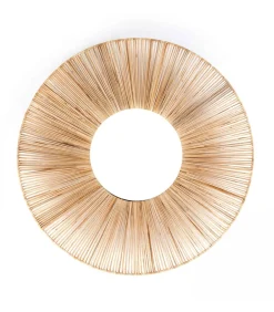 Natuurlijke rotan spiegel van 60 cm