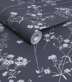 Next - Vliesbehang - Leaf Navy - 1000x52