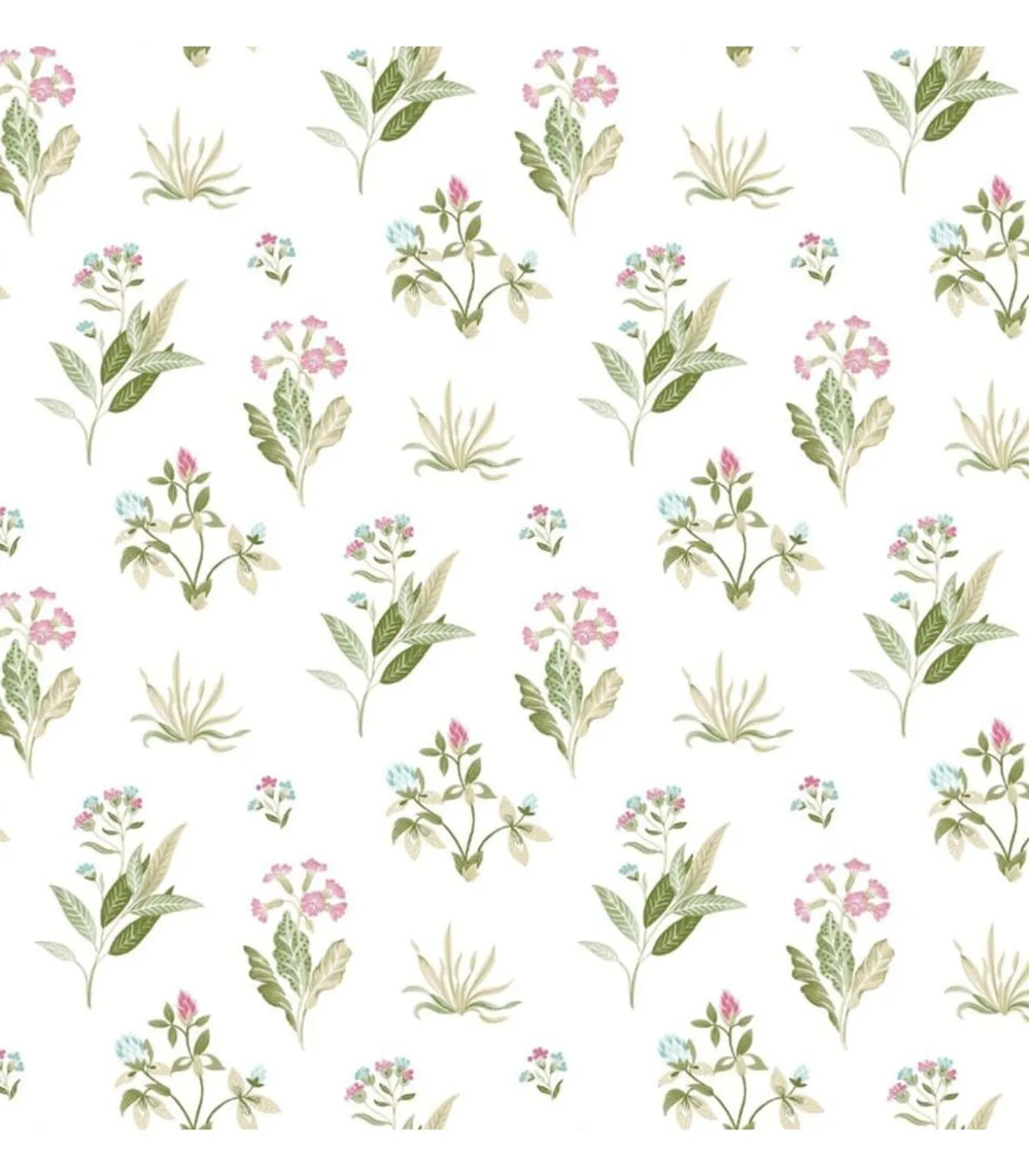 Noordwand Behang Blooming Garden 6 Flowers and Plants wit en groen