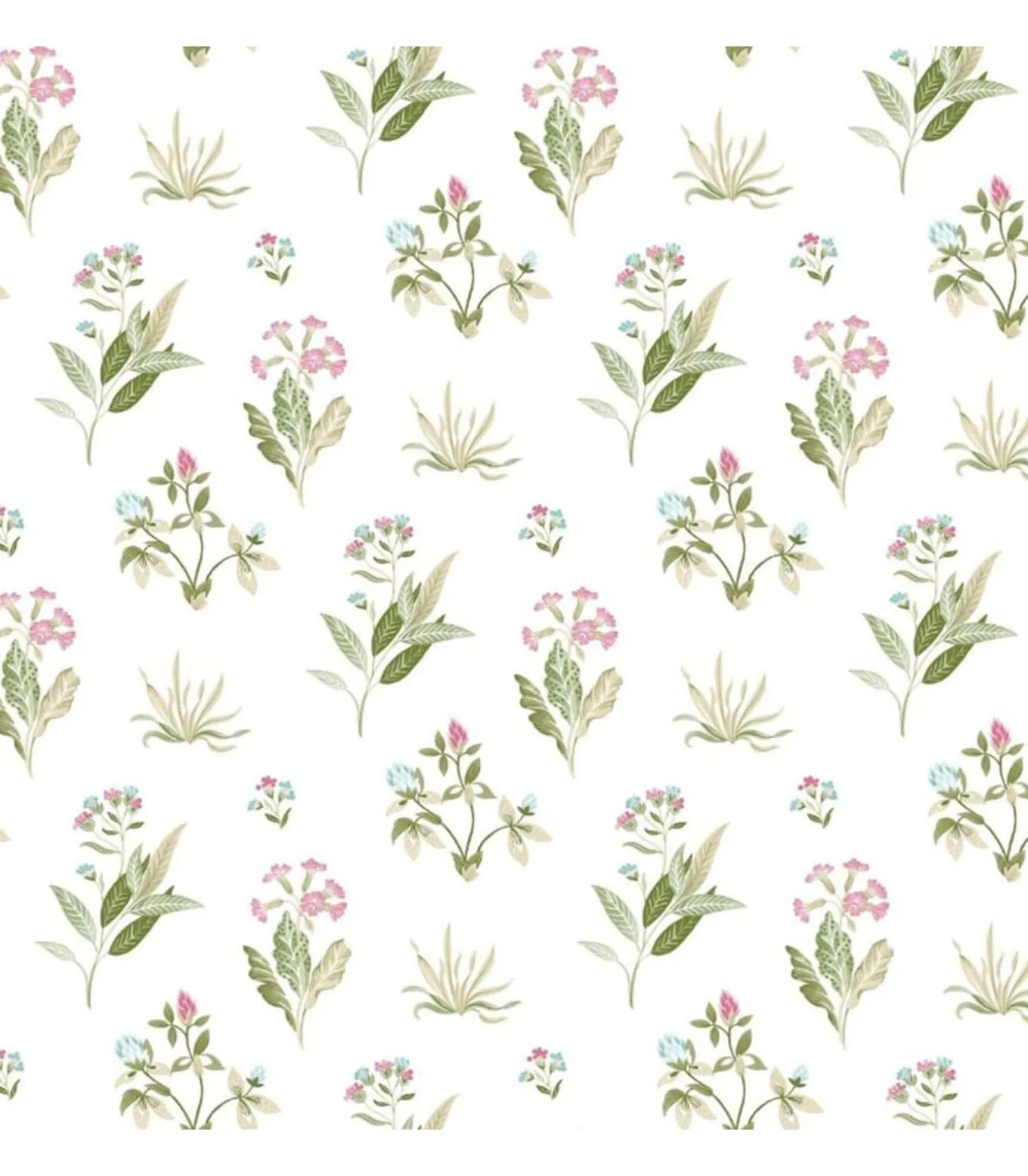 Noordwand Behang Blooming Garden 6 Flowers and Plants wit en groen