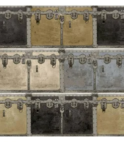 Noordwand Behang Friends & Coffee Boxes and Locks metallic en beige