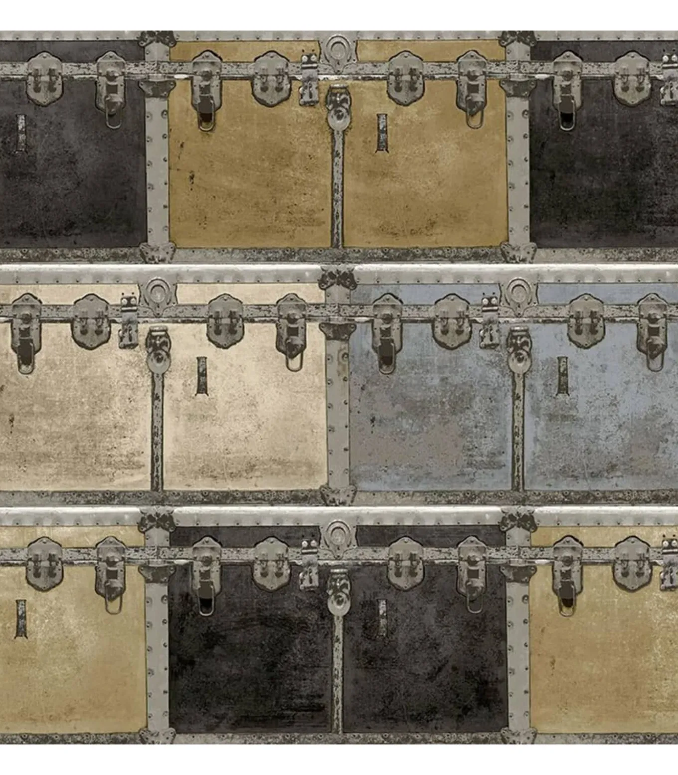 Noordwand Behang Friends & Coffee Boxes and Locks metallic en beige