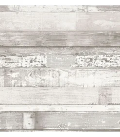 Noordwand Behang Homestyle Wood gebroken wit en grijs