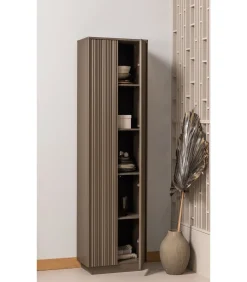 Nova Hoge Kast - Grenen - Truffel Bruin - 215x67x40