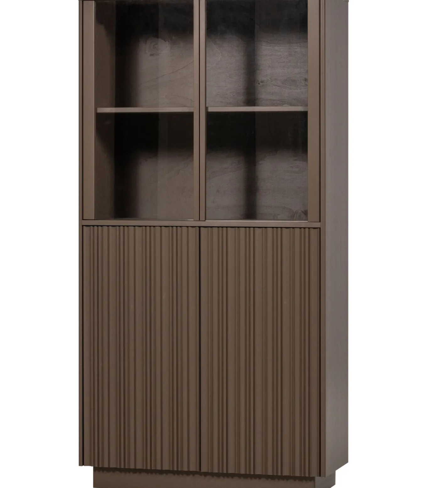 Nova Lage Vitrinekast - Grenen - Truffel Bruin - 172x102x40