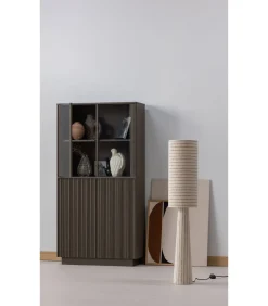 Nova Lage Vitrinekast - Grenen - Truffel Bruin - 172x102x40