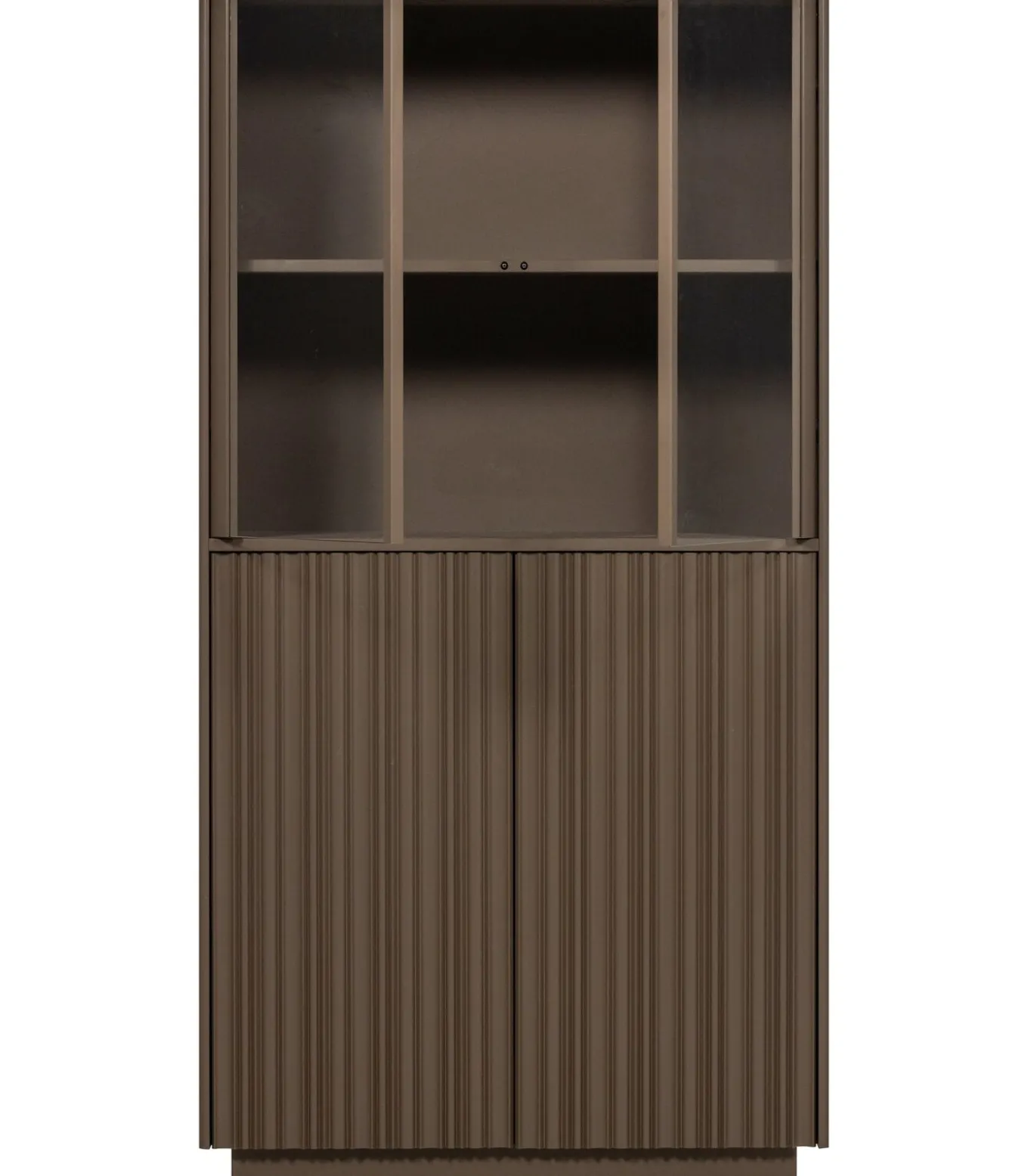 Nova Lage Vitrinekast - Grenen - Truffel Bruin - 172x102x40