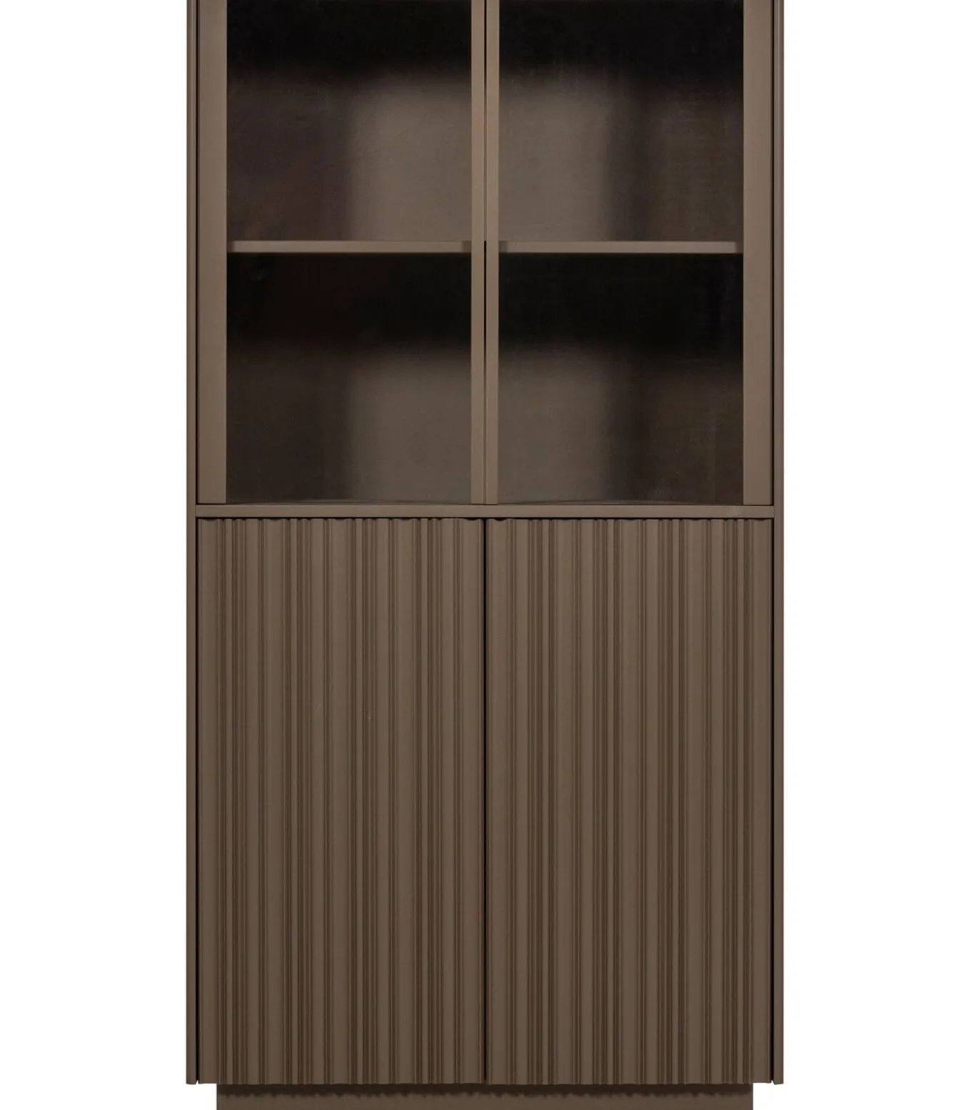 Nova Lage Vitrinekast - Grenen - Truffel Bruin - 172x102x40