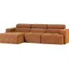Novi Chaise Longue Bank Links - Polyester - Oranje Melange