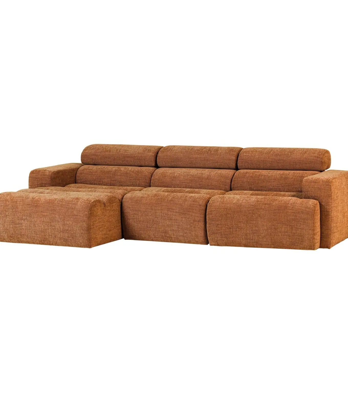 Novi Chaise Longue Bank Links - Polyester - Oranje Melange