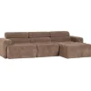 Novi Chaise Longue Bank Rechts - Ribstof - Taupe