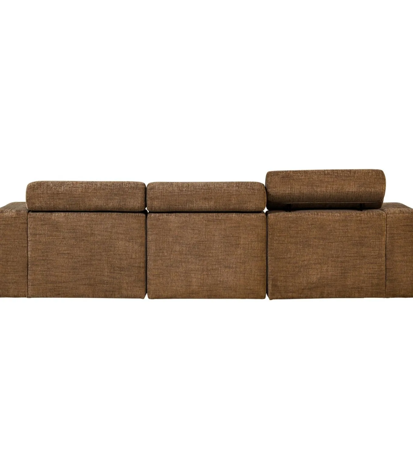Novi Chaise Longue Bank Rechts - Polyester - Karamelbruin