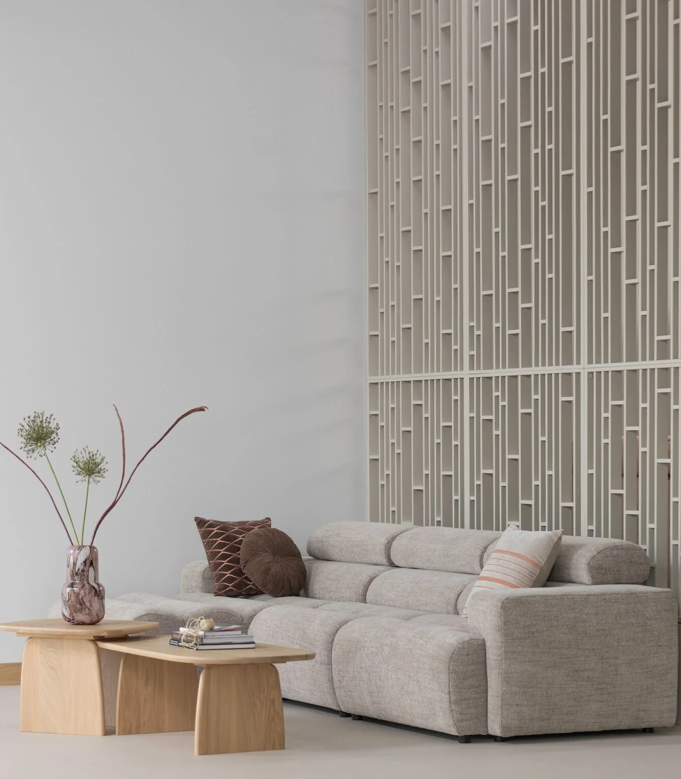 Novi Chaise Longue Element Arm Links - Polyester- Naturel