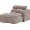Novi Chaise Longue Element Arm Rechts - Ribstof - Zand