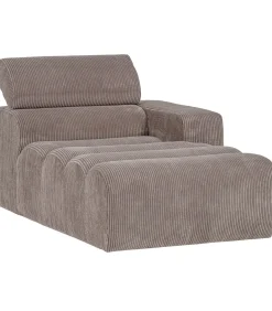 Novi Chaise Longue Element Arm Rechts - Ribstof - Zand