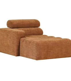 Novi Chaise Longue Element Arm Links - Polyester -Oranje Melange