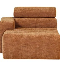 Novi Chaise Longue Element Arm Links - Polyester -Oranje Melange