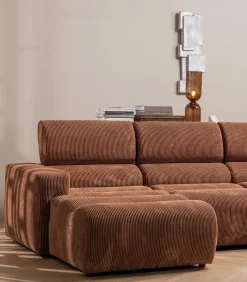 Novi 1-Zits Element Bank - Ribstof - Terra - 86x82x113