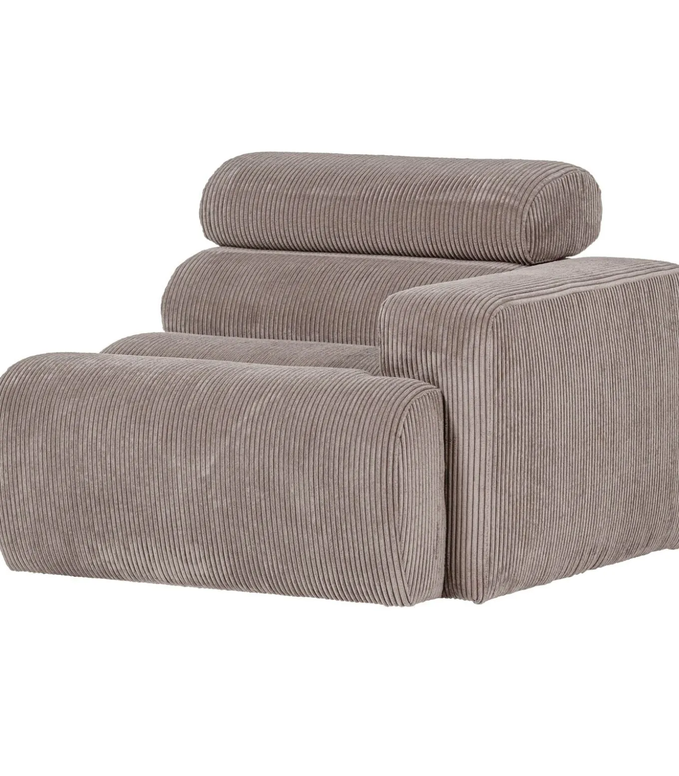 Novi 1-Zits Element Bank Arm Links - Ribstof - Zand - 86x109x113