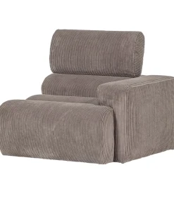 Novi 1-Zits Element Bank Arm Links - Ribstof - Zand - 86x109x113