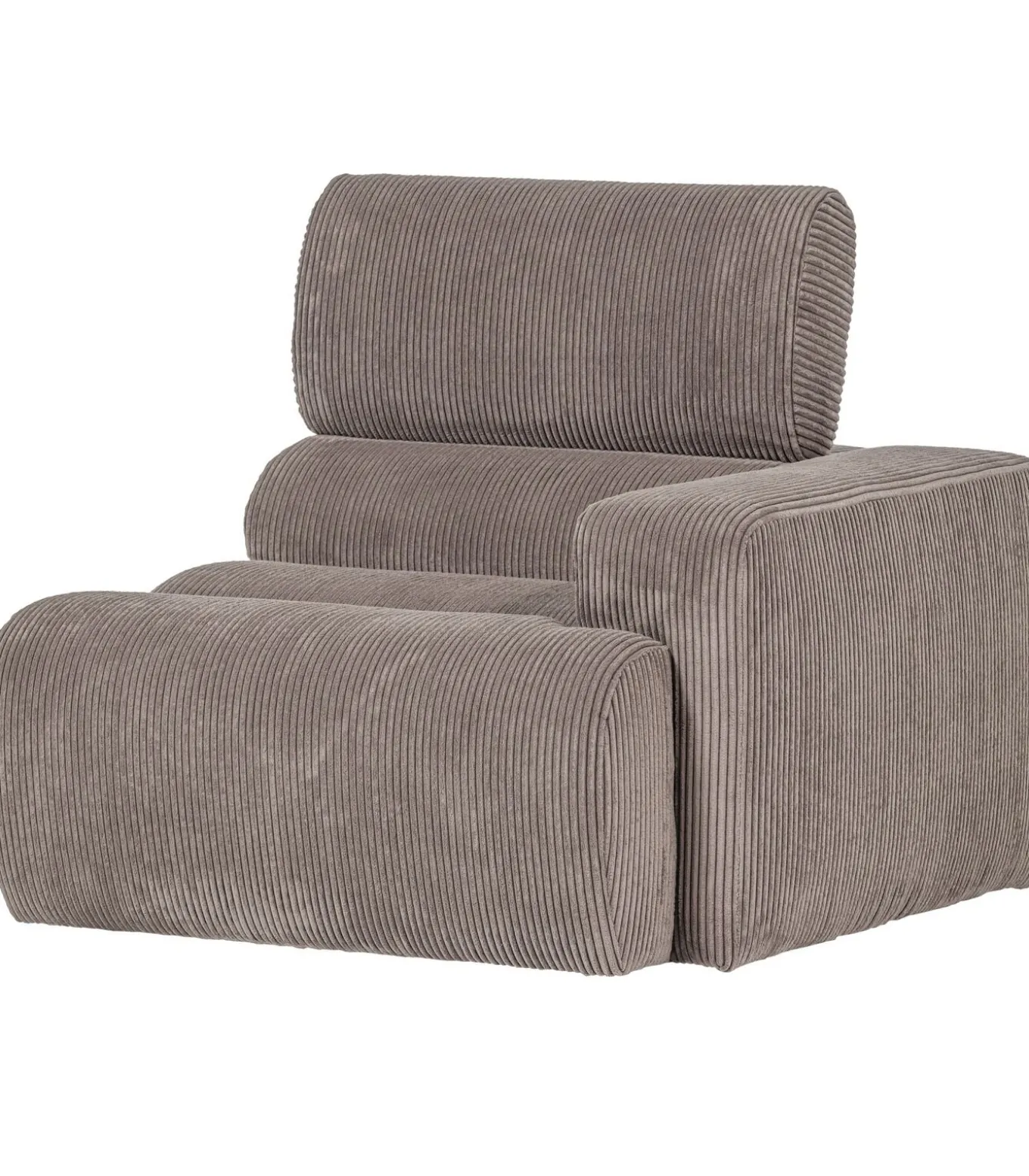 Novi 1-Zits Element Bank Arm Links - Ribstof - Zand - 86x109x113