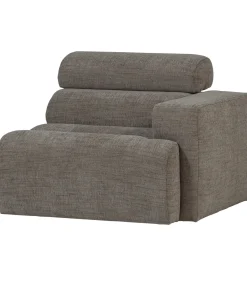 Novi 1-Zits Element Bank Arm Rechts - Polyester - Grijs Melange