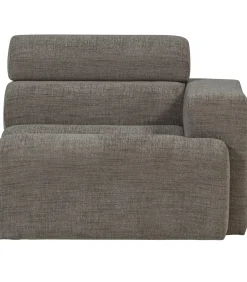 Novi 1-Zits Element Bank Arm Rechts - Polyester - Grijs Melange