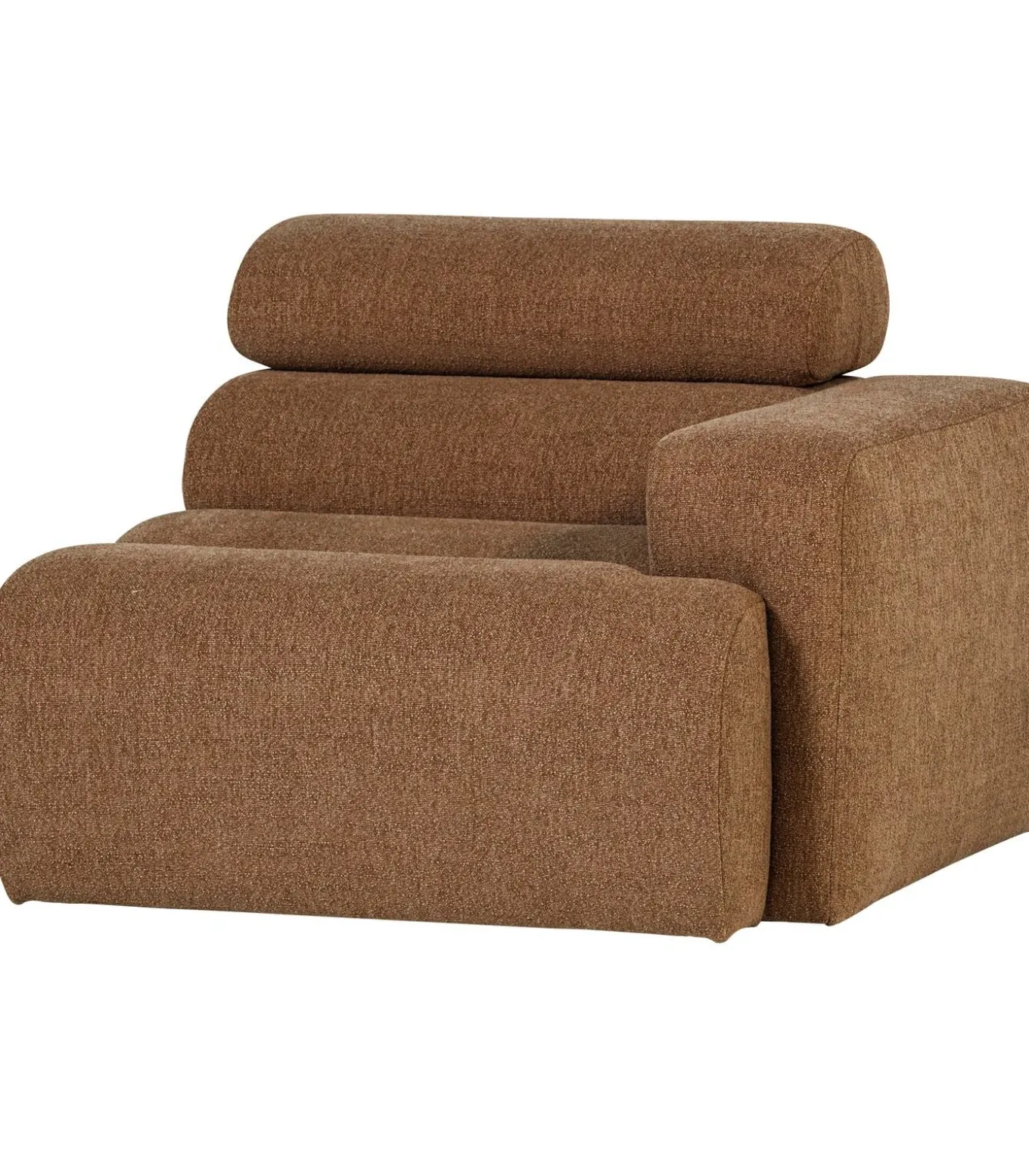 Novi 1-Zits Element Bank Arm Rechts - Polyester - Karamelbruin