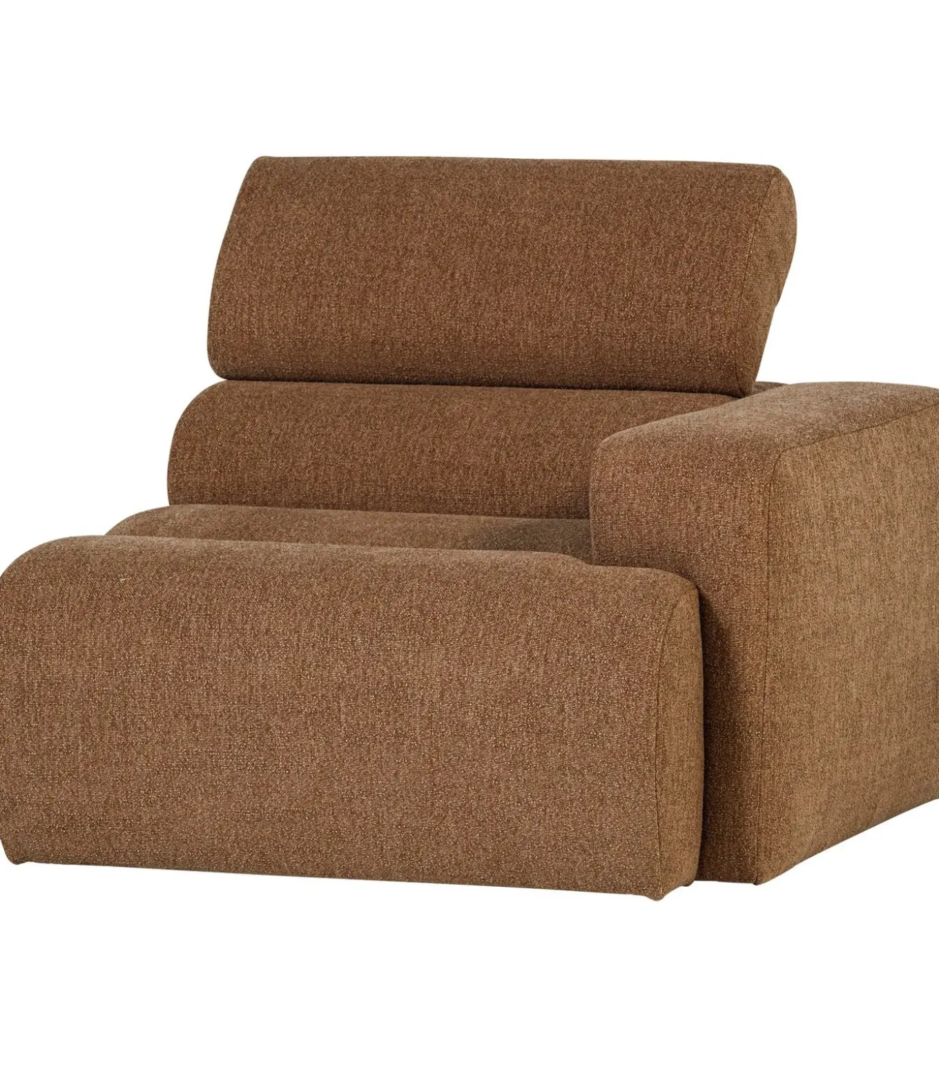 Novi 1-Zits Element Bank Arm Rechts - Polyester - Karamelbruin