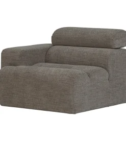 Novi 1-Zits Element Bank Arm Links - Polyester - Grijs Melange