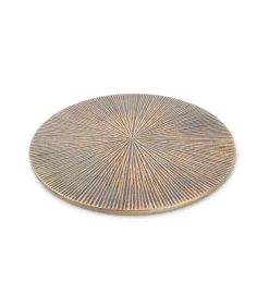 Onderzetter 20cm geribbeld goud Charm - (x2)