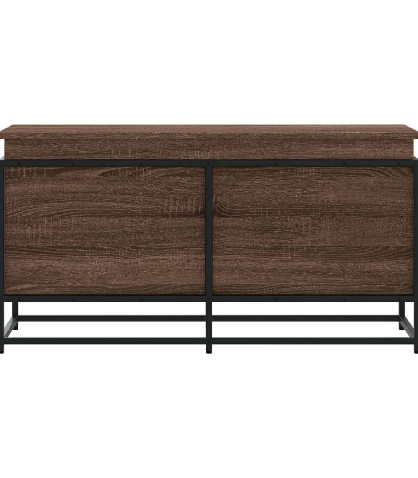 Opbergbox met deksel 100x40x51,5 cm bewerkt hout bruin eiken