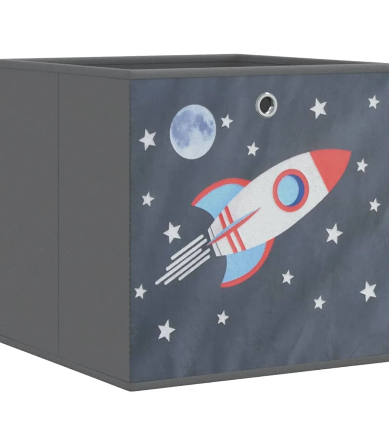 Opbergboxen 10 st inklapbaar 32x32x32 cm ongeweven stof grijs