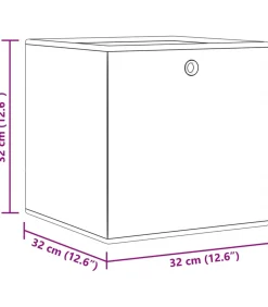 Opbergboxen 10 st inklapbaar 32x32x32 cm ongeweven stof grijs