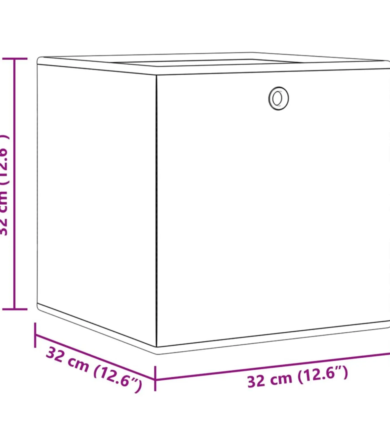 Opbergboxen 10 st inklapbaar 32x32x32 cm ongeweven stof grijs