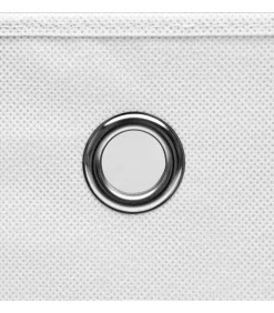 Opbergboxen 10 st 28x28x28 cm nonwoven stof wit
