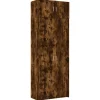 Opbergkast 80x42,5x225 cm bewerkt hout gerookt eikenkleur