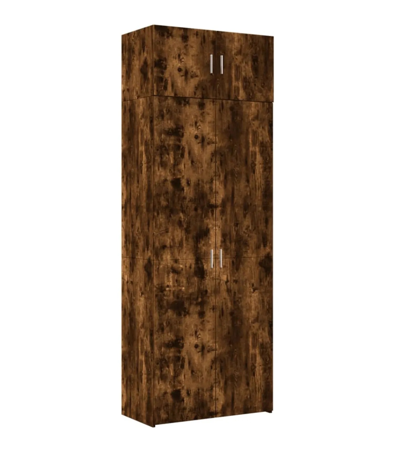 Opbergkast 80x42,5x225 cm bewerkt hout gerookt eikenkleur