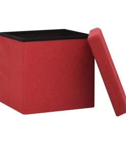 Opbergkruk inklapbaar kunstlinnen wijnrood