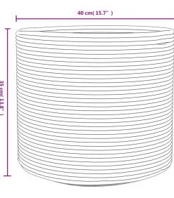 Opbergmand Ø 40x35 cm katoen beige en wit