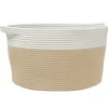 Opbergmand Ø 40x25 cm katoen beige en wit