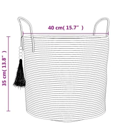 Opbergmand Ø 40x35 cm katoen bruin