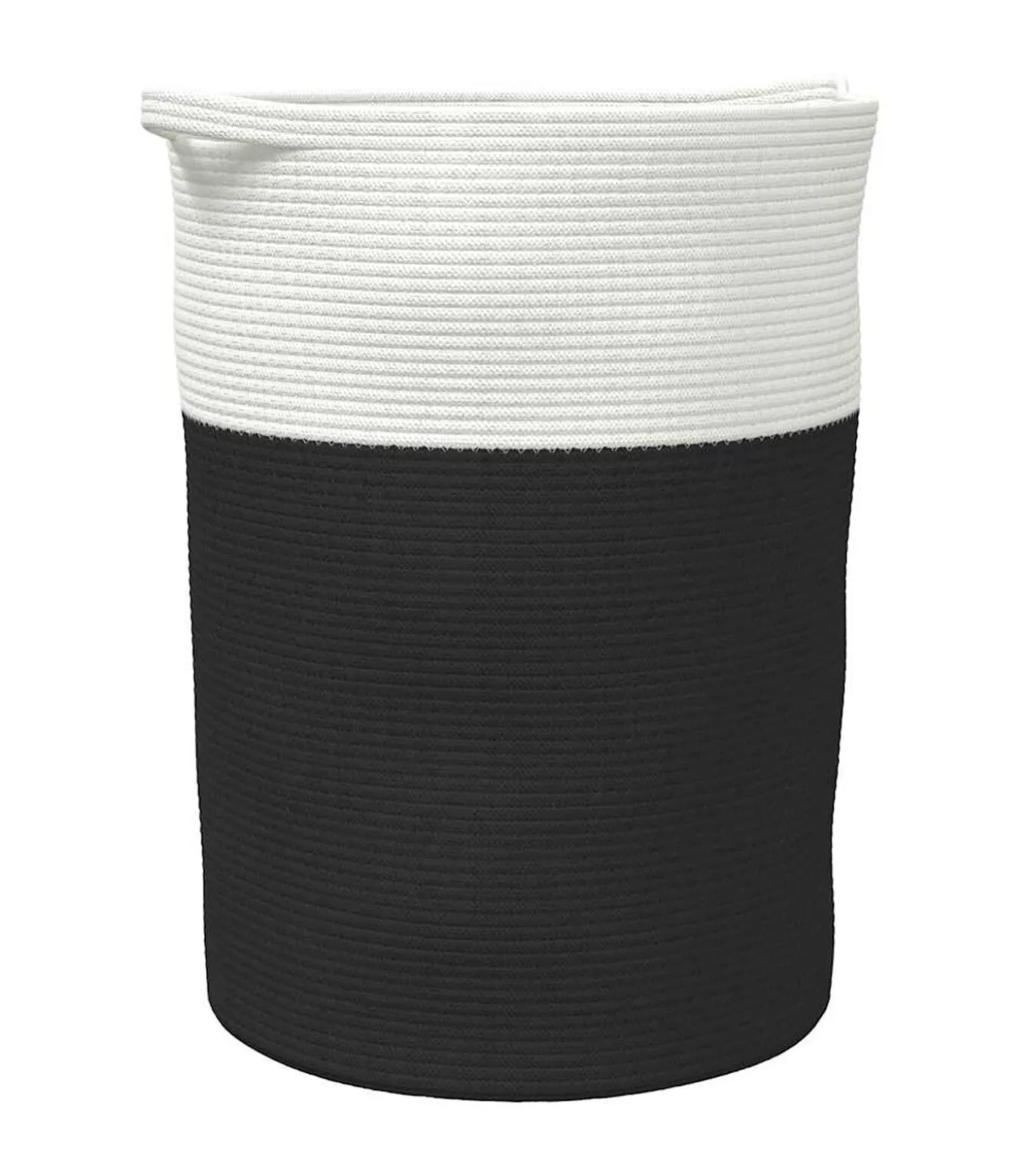 Opbergmand Ø 49x65 cm katoen zwart en wit