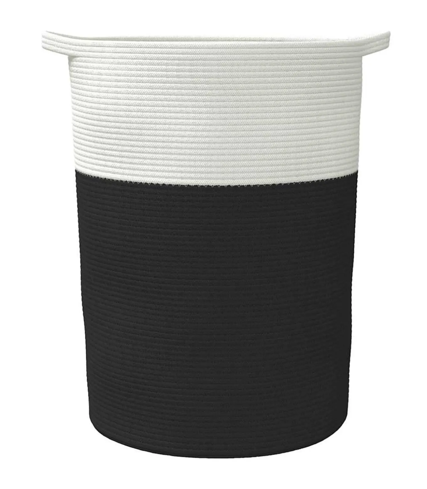 Opbergmand Ø 49x65 cm katoen zwart en wit