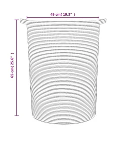 Opbergmand Ø 49x65 cm katoen zwart en wit
